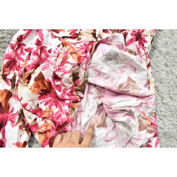 Chico's Size 3 Multicolor Polyester Button-Up Top Floral Long Sleeve - Picture 8 of 8